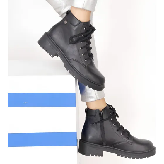 Borcego Bota Mujer Urbana Liviana Cuero Citadina Milena
