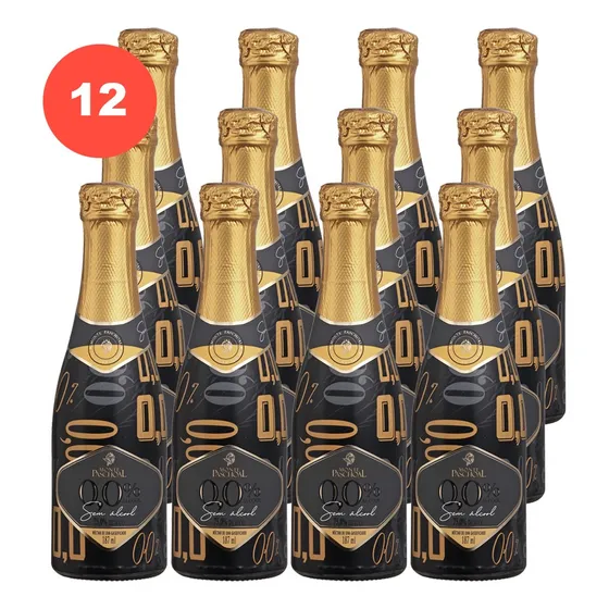 Monte Paschoal mini espumante zero álcool 187mL 12 unidades