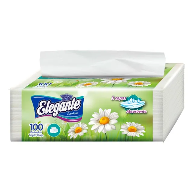 Pañuelos Descartable Triple Hoja 100u X 18 Paquetes Elegante