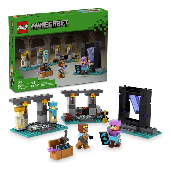 Lego Minecraft 21252 O Arsenal Armaduras E Armas