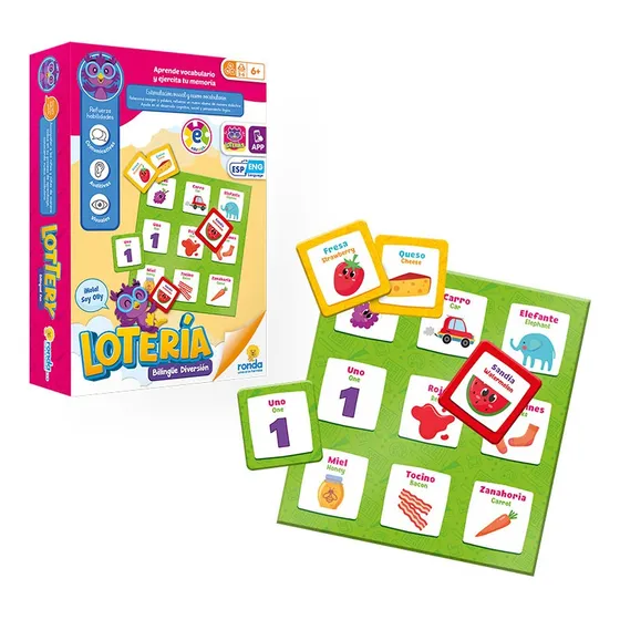 Lotería Didáctica Infantil Diversión De Ronda Juego De Mesa