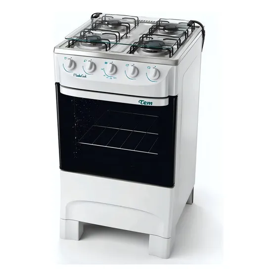 Cocina Tem Mastercook glp color blanco con puerta con visor