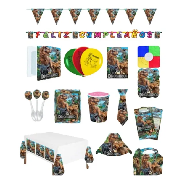 Kit Decoración Piñata Dinosaurios Fiesta Infantil Globos