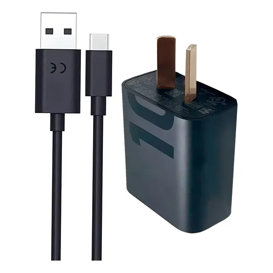 Cargador Motorola Tipo C 10w Moto E20 E32 E40 G31 Color Negro