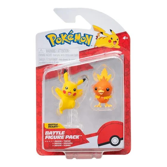 Set X2 Figuras Pokemón Battle Ready 5cm De Alto Pkw3355