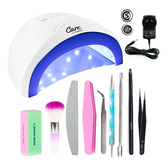 Cabina UV LED Gadnic 48w Para Uñas Gelificadas Sun One + Kit Regalo