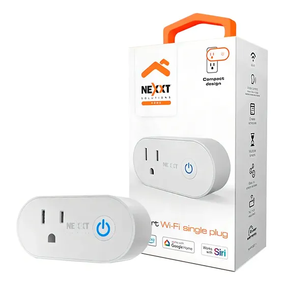 Tomacorriente Smart Wi-fi Single Plug Nhp-s611 Nexxt Color Blanco | Cuotas sin interés