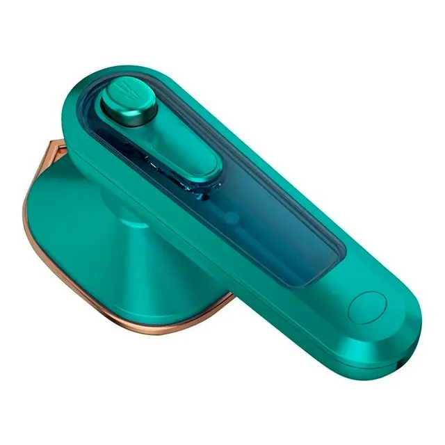 Mini Ferro De Passar Portátil Para Viagem Cabe Na Mala Roupa Cor Verde 127/220V