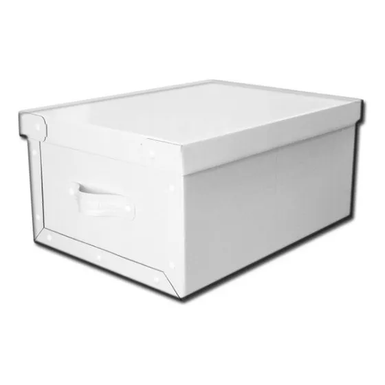 Caja Baulera Organizadora Mediana Blanca Color Blanco
