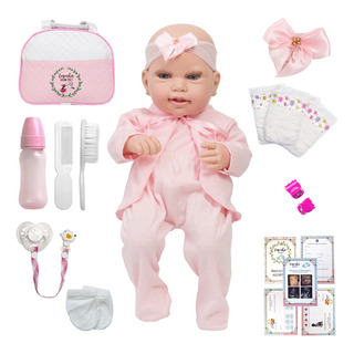Boneca Reborn Princesa Fofinha Completa Olhos Azuis Itens Boneca Reborn Princesa Fofinha Completa Olhos Azuis Itens