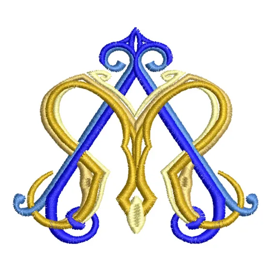 Matriz De Bordado Monograma Ave Maria Cód 01184
