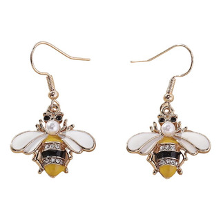 Aretes Diseño De Abeja Perlas Moda Aretes Diseño De Abeja Perlas Moda