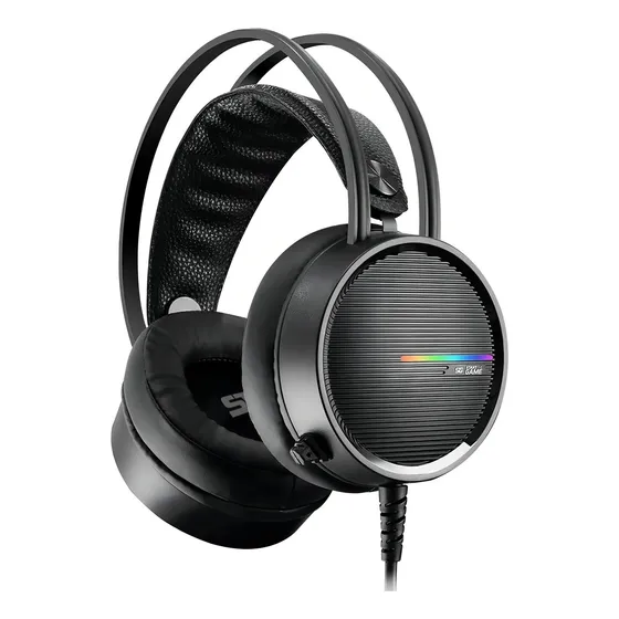Audífonos Gamer Disdema HS-502 | Micrófono Direccional, Iluminación RGB, Diáfragmas 50mm, Sonido Envolvente, Compatible PC/Consolas, Control de Volumen, Cable 2m, Almohadillas Suaves