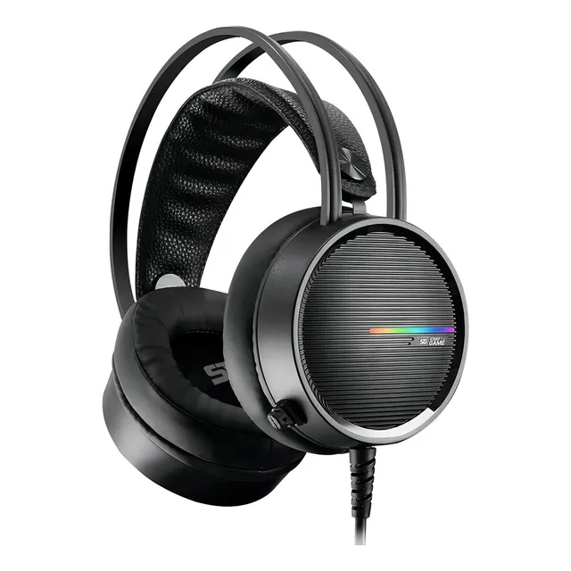 Audífonos Gamer Disdema HS-502 | Micrófono Direccional, Iluminación RGB, Diáfragmas 50mm, Sonido Envolvente, Compatible PC/Consolas, Control de Volumen, Cable 2m, Almohadillas Suaves