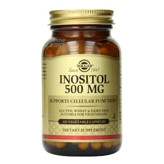 Suplemento Solgar Inositol, 500 Mg, Cápsulas Vegetales, 100