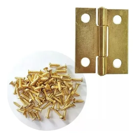 Pack 6 Bisagras 1.5x0.9mm Dorado