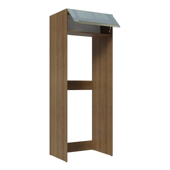 Mueble De Cocina Puerta-refrigerador Madesa Lux Mg Color Rústico/Gris