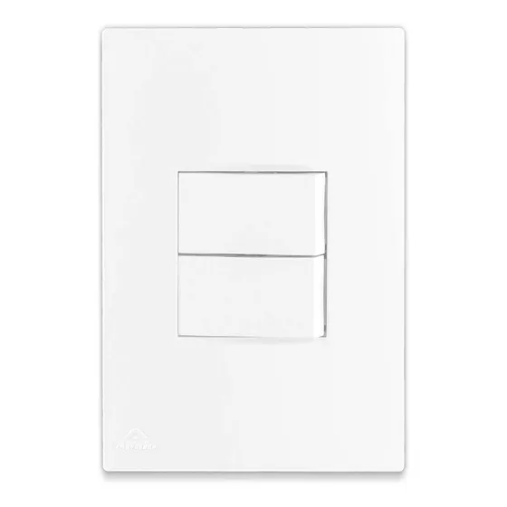 Conjunto Interruptor Simples Duplo Branco 