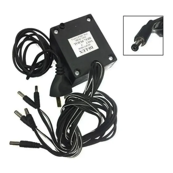 Fuente Transformador Pedales Guitarra 5 Salidas 9v