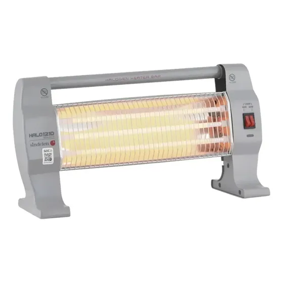 Estufa Electrica Infrarroja Calefactor Bajo Consumo Halogeno Cuarzo Sindelen 1210/eeh 400/800/1200w 15m2 Mobar Calefaccion Invierno