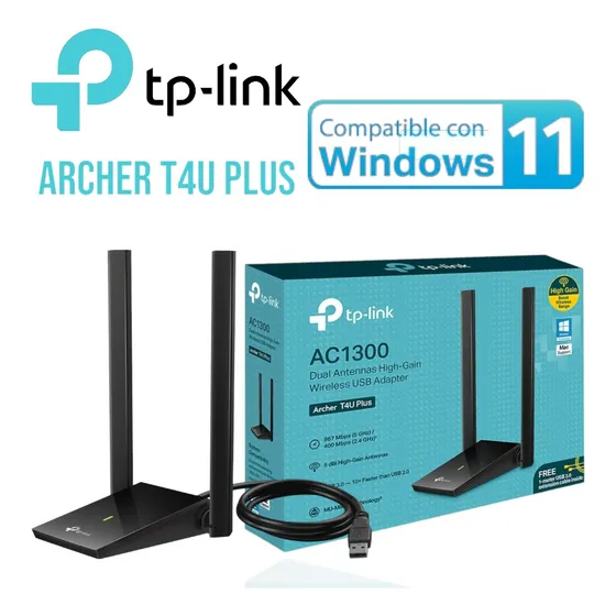 Adaptador Usb Tp-link Wi-fi Inalambrico Ac1300 T4u Plus