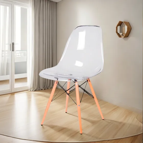 Cadeira Charles Eames Eiffel Acrílica Transparente Kzabela