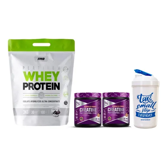 Whey Protein X 3kg + Creatina X 1 Kg + Vaso - Star Nutrition