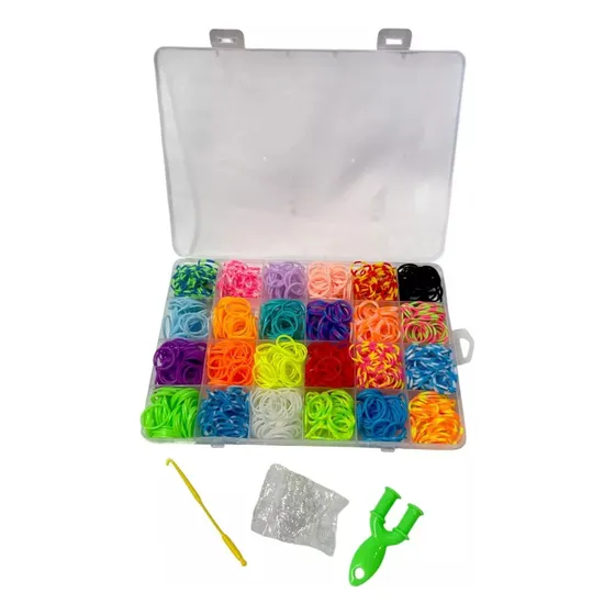 Kit Pulseras Gomitas Colores Radiantes Manualidades Premium