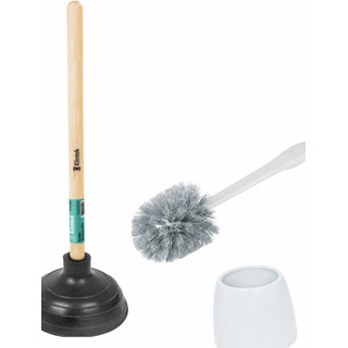 Kit De Limpieza Taza Wc Cepillo + Bomba Sanitario Klintek Kit De Limpieza Taza Wc Cepillo + Bomba Sanitario Klintek
