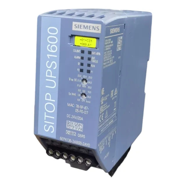 Fuente De Poder 24v Siemens Sitop Ups1600 6ep4136-3ab00-2ay0