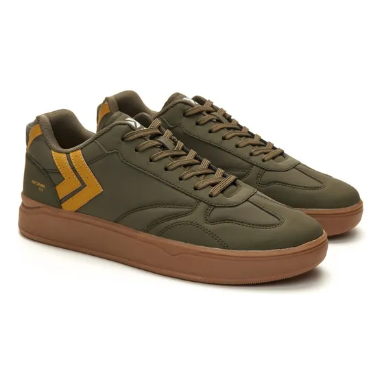 Zapatilla Casual Verde Militar Mujer Contrast Atomik