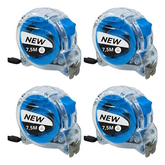 4 Trena Anti Impacto 7,5 Metros E Pol Largura Fita 25mm