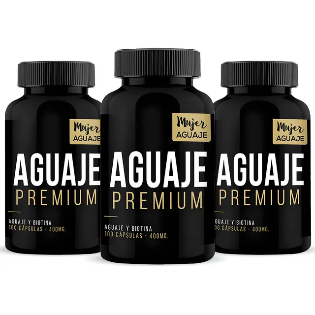 Pack De 03 Frascos - Aguaje Premium - Sabor Capsula