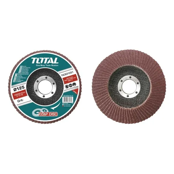 Disco Flap 7  / 180mm Grano P60 Para Esmeril Marca Total
