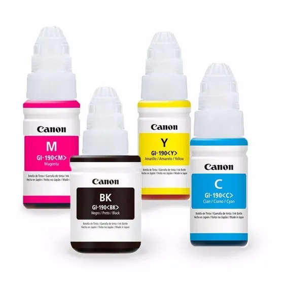 Kit 4 Tintas Originales Pixma Canon 190  