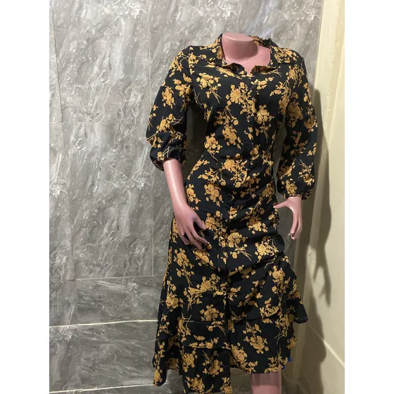 Vestido Camisero Largo Shein Mujer Talla S
