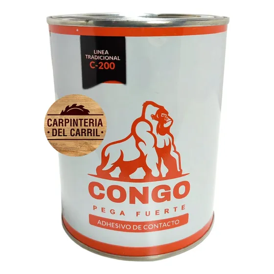 Cemento De Contacto Congo Pega Fuerte C-200 Con Tolueno 750g Color Caramelo