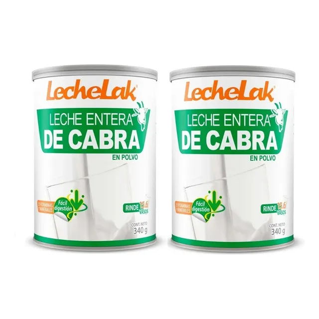 Leche Entera De Cabra En Polvo 340gr Fácil Digestión 2 Pack