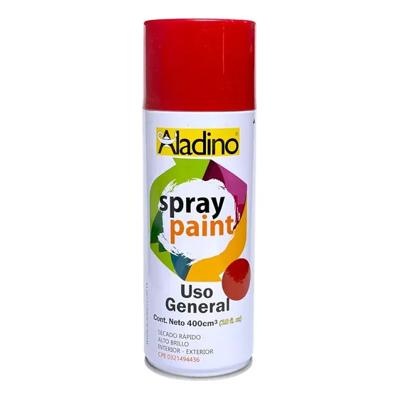 Pintura En Spray Aladino Rojo Fuego 400ml