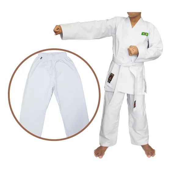 Kimono Karate De Qualidade Infantil + Faixa Gratis Dojo