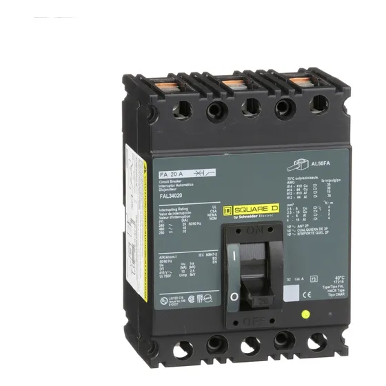 Fal34020 Circuit Breaker, Fa, 480v, 20a, 3 Polos