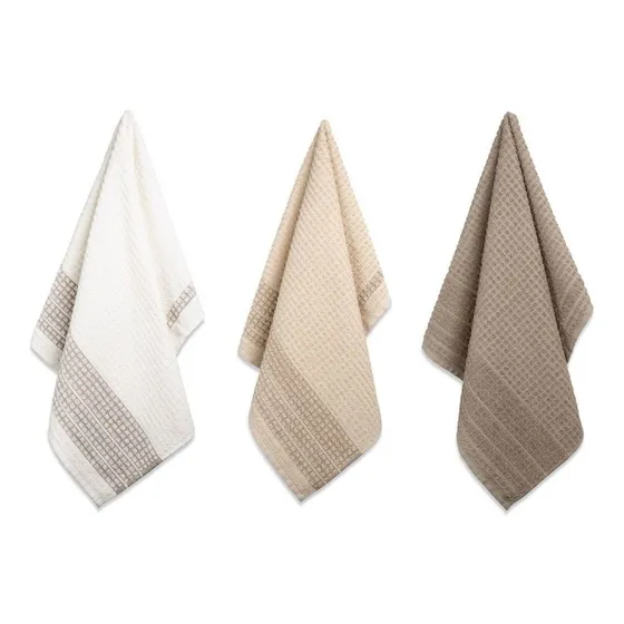 Kit 3 Panos De Copa Chef Karsten Ivory,caqui,taupe - 49x70cm