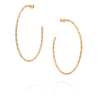 Brinco Argola Grande Dupla Banhado Ouro Rommanel 527156 Brinco Argola Grande Dupla Banhado Ouro Rommanel 527156