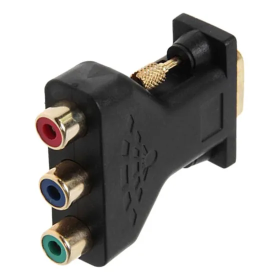 Para 3 Rca Rgb Fêmea Para 15 Pinos Vga Style Component Video