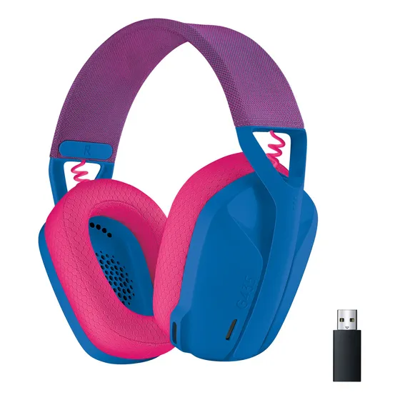 Headset Gamer G435 Sem Fio Cor Azul/framboesa Logitech
