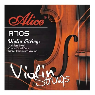 Juego De Cuerdas P/ Violin 4/4 Nickel-cromo Alice A705 Juego De Cuerdas P/ Violin 4/4 Nickel-cromo Alice A705