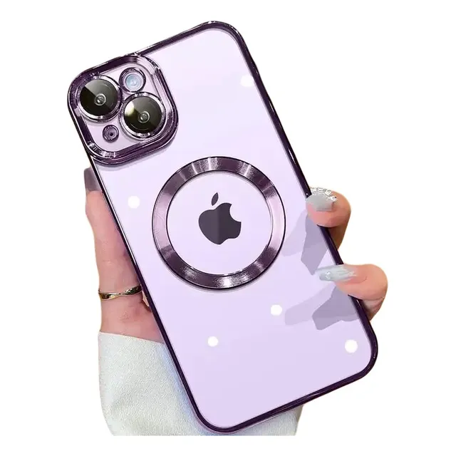 Funda Para iPhone 13 Magsafe Metalizada Cubre Camara