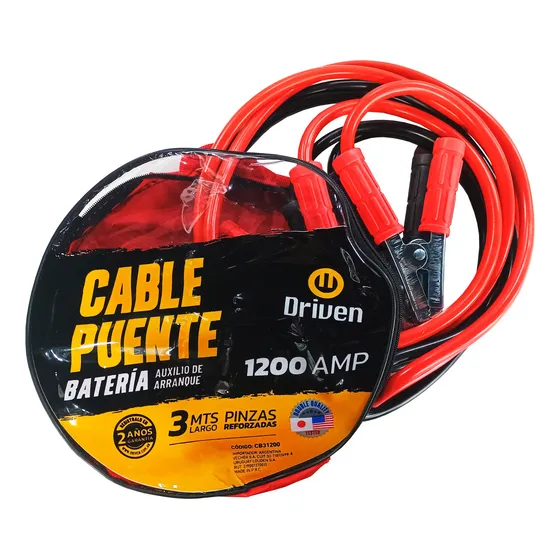 Cables Puente 1200 A 3 Metros Bateria Auto Camioneta 4x4