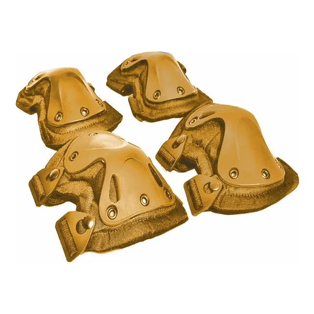 Kit Rodilleras Y Coderas Tácticas Beige Coyote Arena 