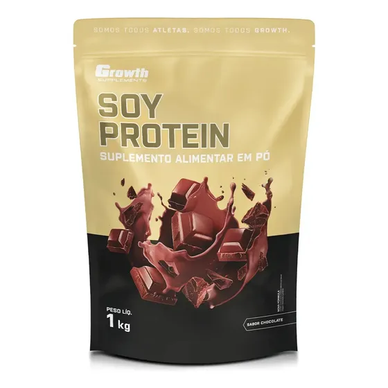 Proteína Isolada de Soja Growth Supplements Sabor Chocolate 1 kg